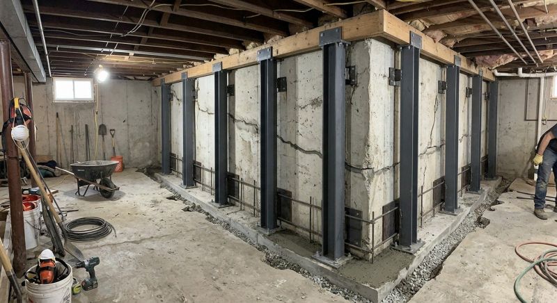 Basement Stabilization in Henrico County, VA
