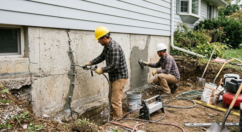 Cracked Foundation Repair in Amelia County, VA