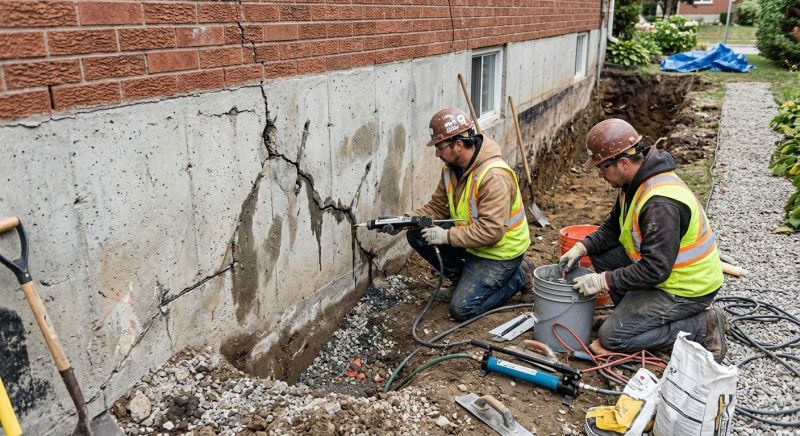 Cracked Foundation Repair in Midlothian, VA