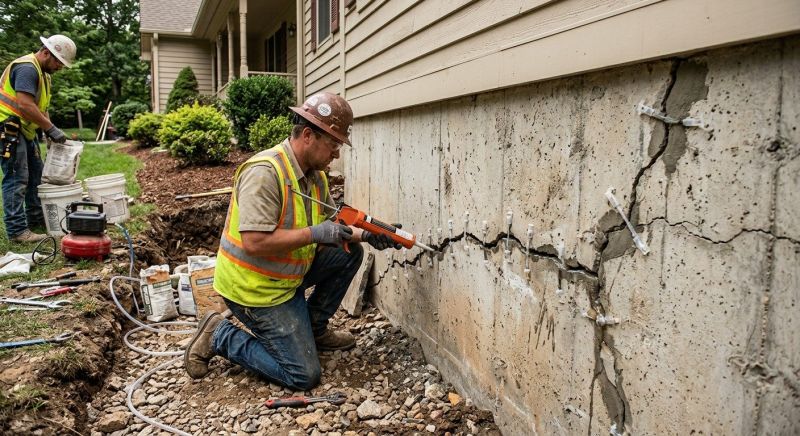 Cracked Foundation Repair in Mineral, VA