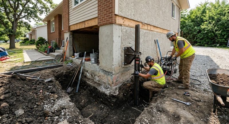 Foundation Pier Repair in Henrico County, VA