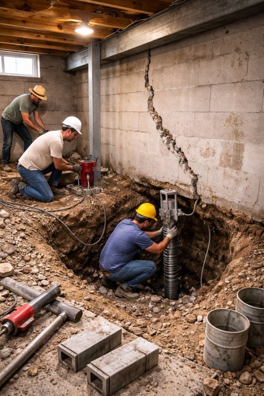 Foundation Structural Repair in Powhatan, VA