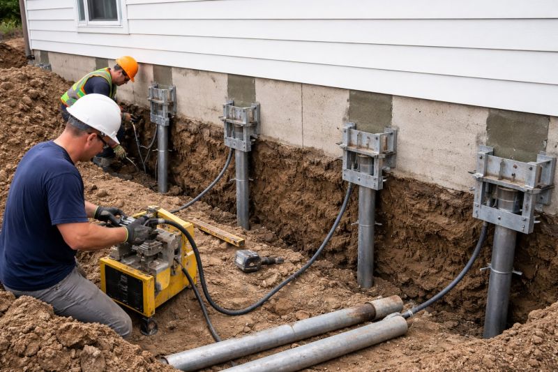 Helical Piers Installation in Henrico County, VA