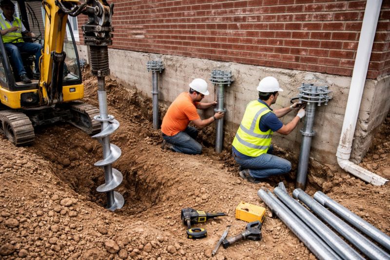 Helical Piers Installation in Henrico County, VA