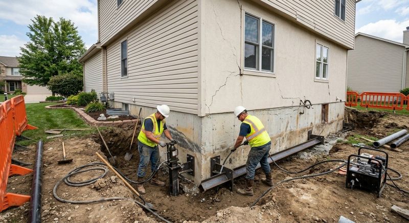 Sinking Foundation Repair in Hanover County, VA