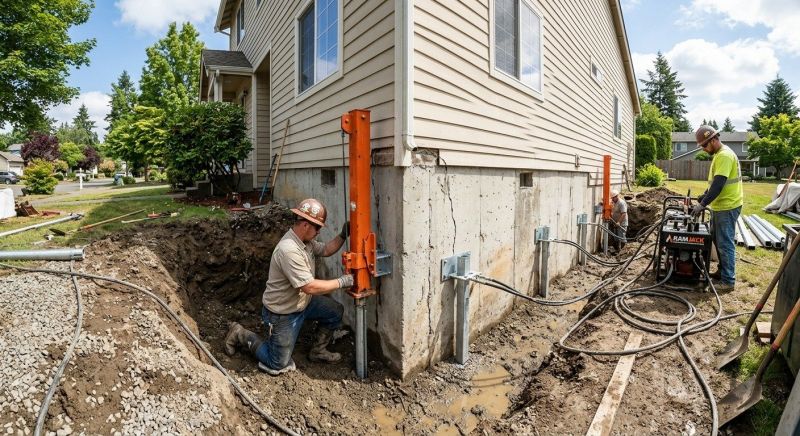 Sinking Foundation Repair in Montpelier, VA