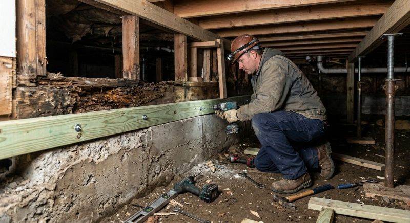 Sinking Foundation Repair in Moseley, VA