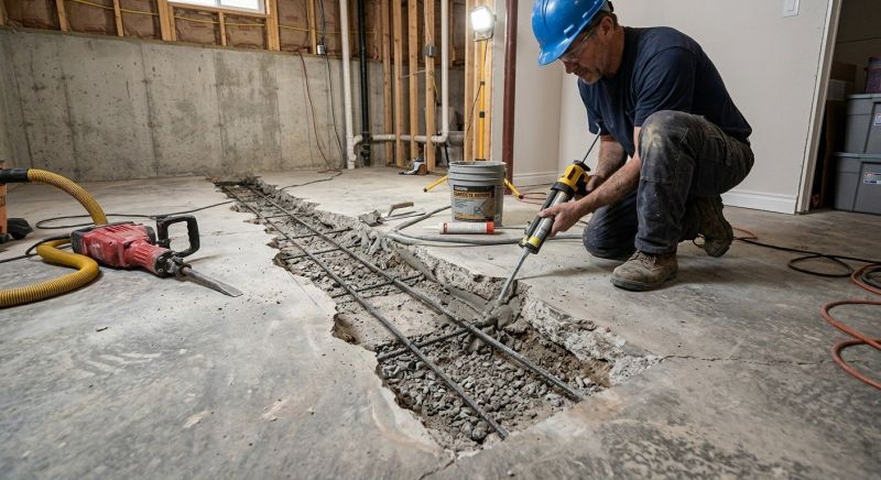 Slab Foundation Repair in Henrico County, VA